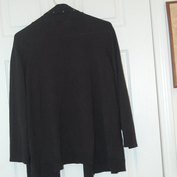 RUBY RD. Women's Soft Sweater With Beaded Decor on Collar and Front   Size 2XL - Picture 4 of 12